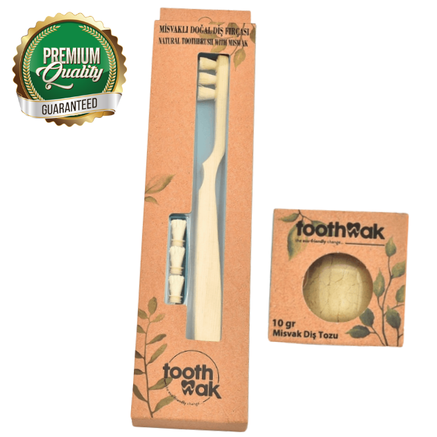Toothwak Miswak Natural Toothbrush & Natural Tooth Powder